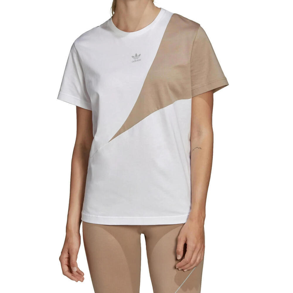 Adidas Color Block Boyfriend Tee Size S